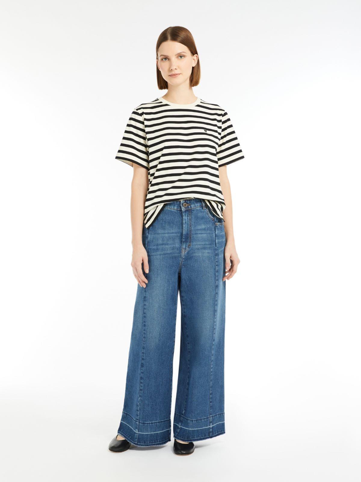 T-shirt donna girocollo in jersey di cotone a righe SATRAPO 011 WEEKEND 