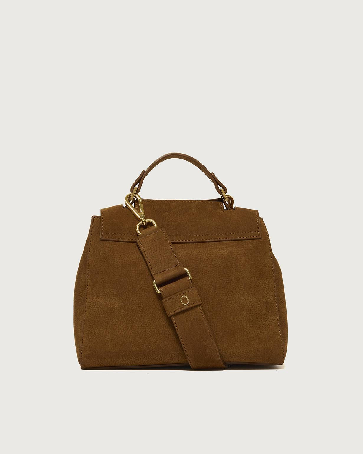 Borsa Sveva Nabucco Small a mano in pelle nabuk con tracolla<BR/> B01999NBU SELLA ORCIANI 