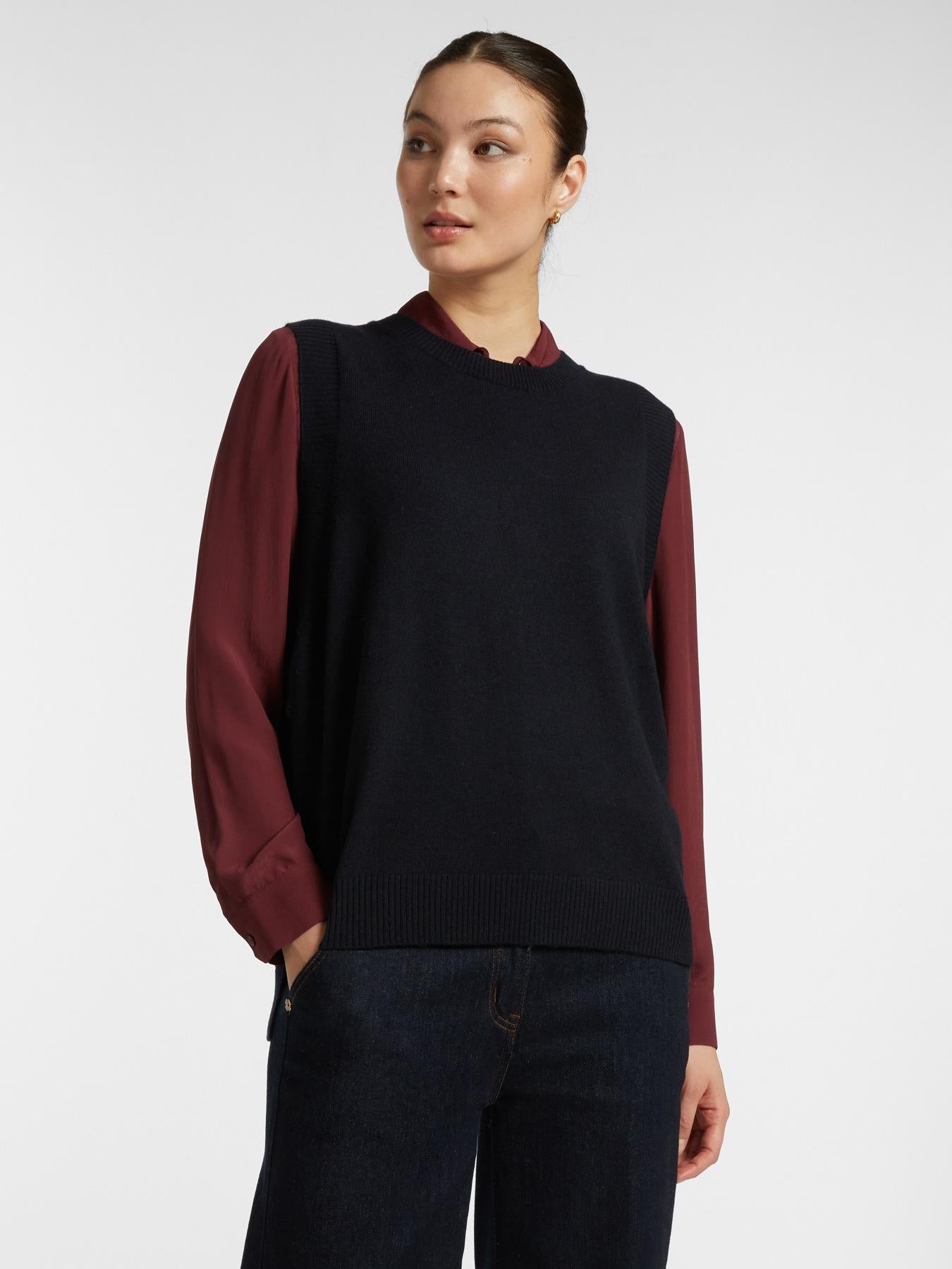 Gilet donna in pura lana