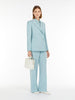 Blazer donna doppiopetto in tela di lana stretch