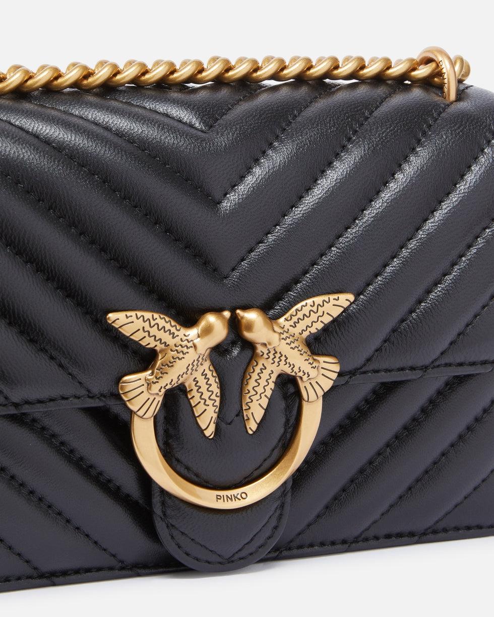 Borsa piccola a tracolla Love Bag One Chevron<BR/> 100074A0GK Z99Q PINKO 