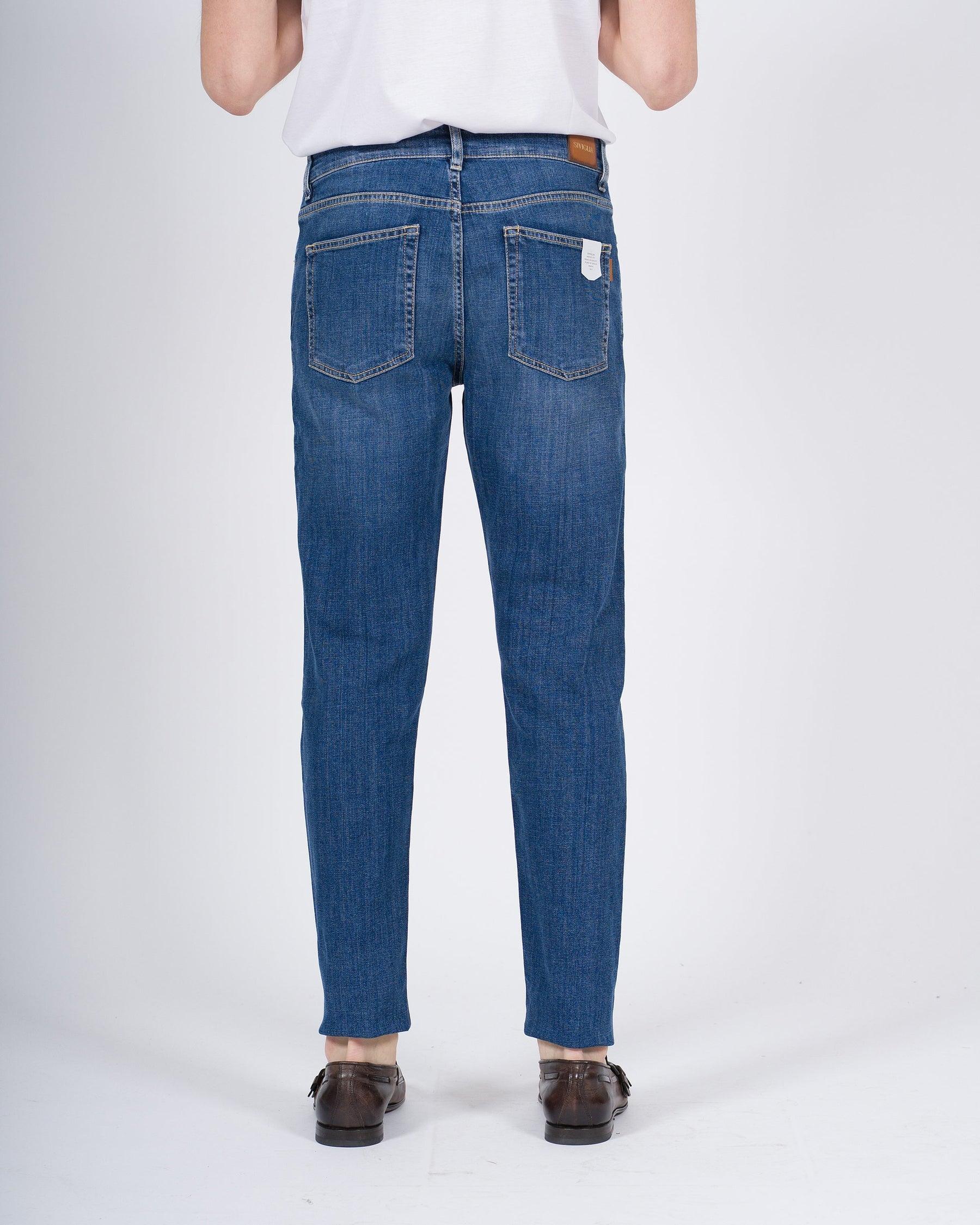 Jeans Siviglia modello Palazzo lavaggio medio<BR/> D0050 MB SIVIGLIA 