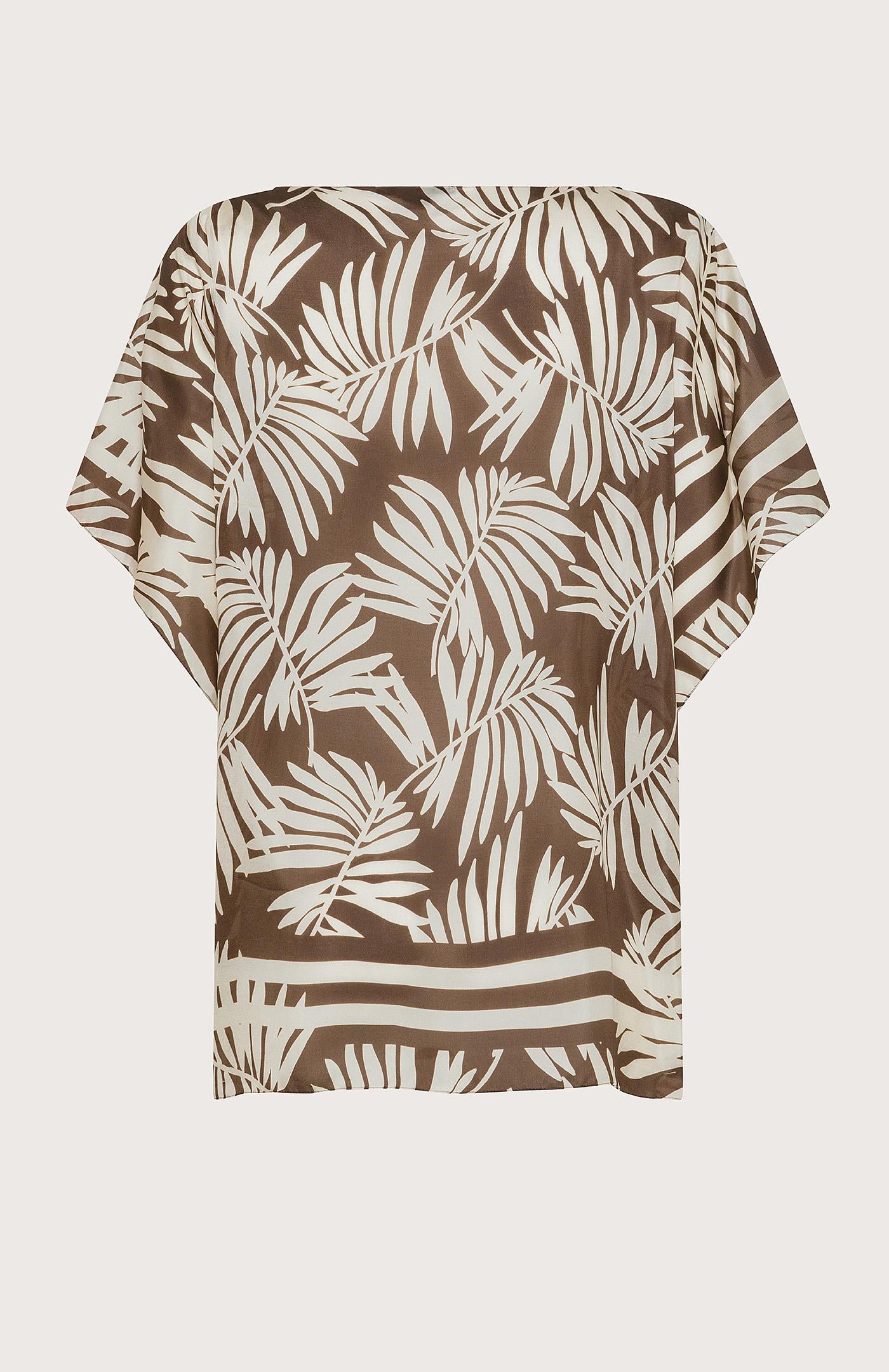 Blusa donna in ramiè stampato
