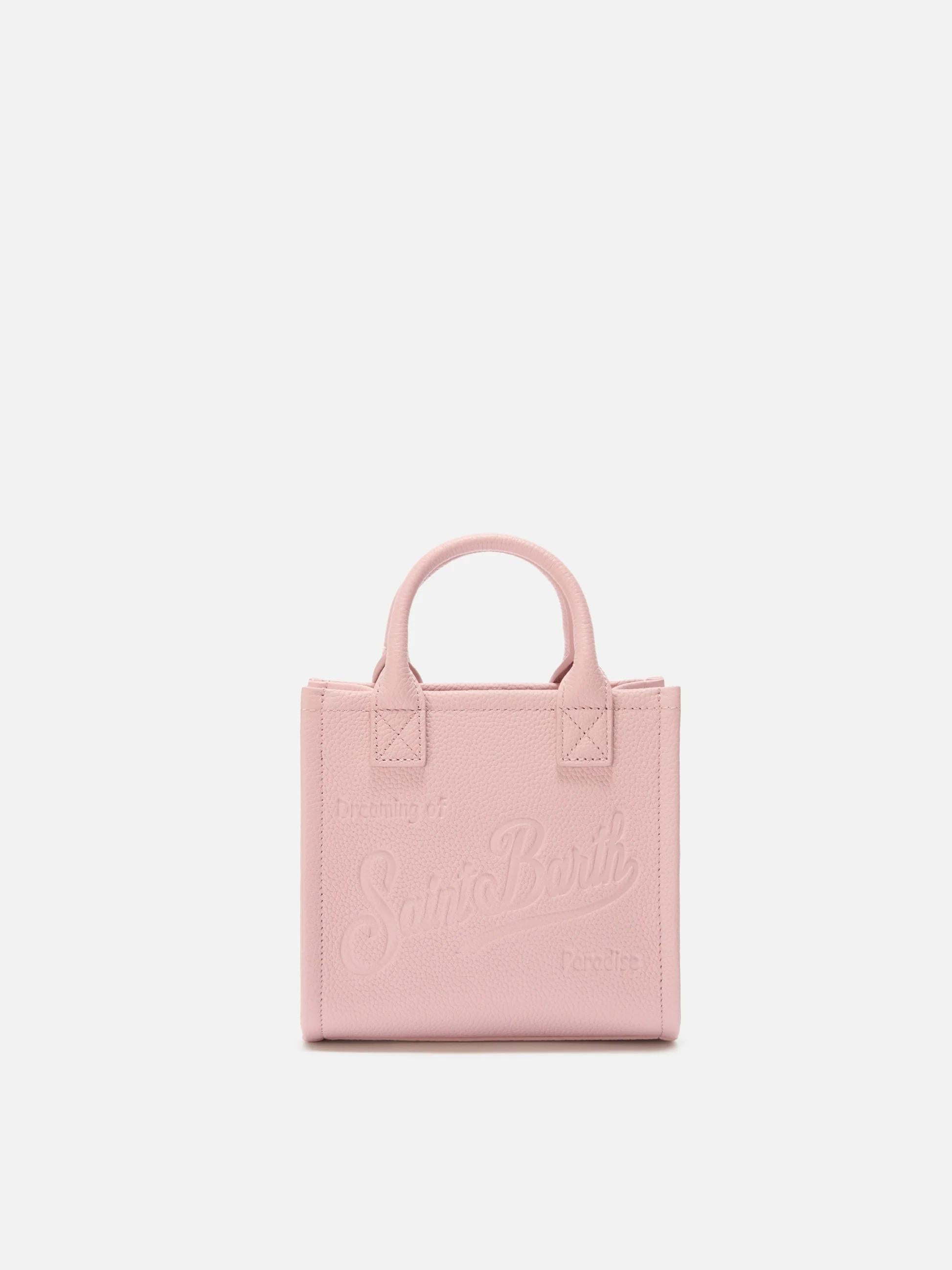 Borsa a spalla Vanity Bag Mini in pelle martellata rosa VANMI001 00642I MC2 SAINT BARTH 
