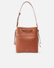 Borsa secchiello in pelle con tracolla