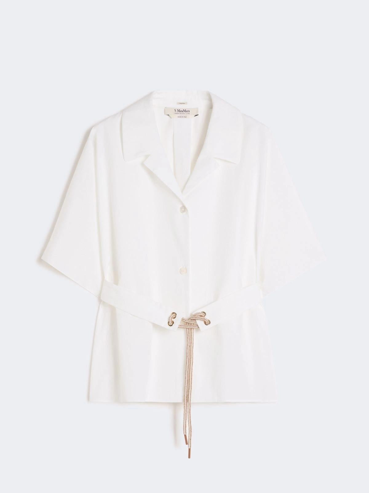 SMMCARISMA<BR/>Camicia in popeline di cotone - Bianco<BR/> SMMCARISMA 060 S MAX MARA 