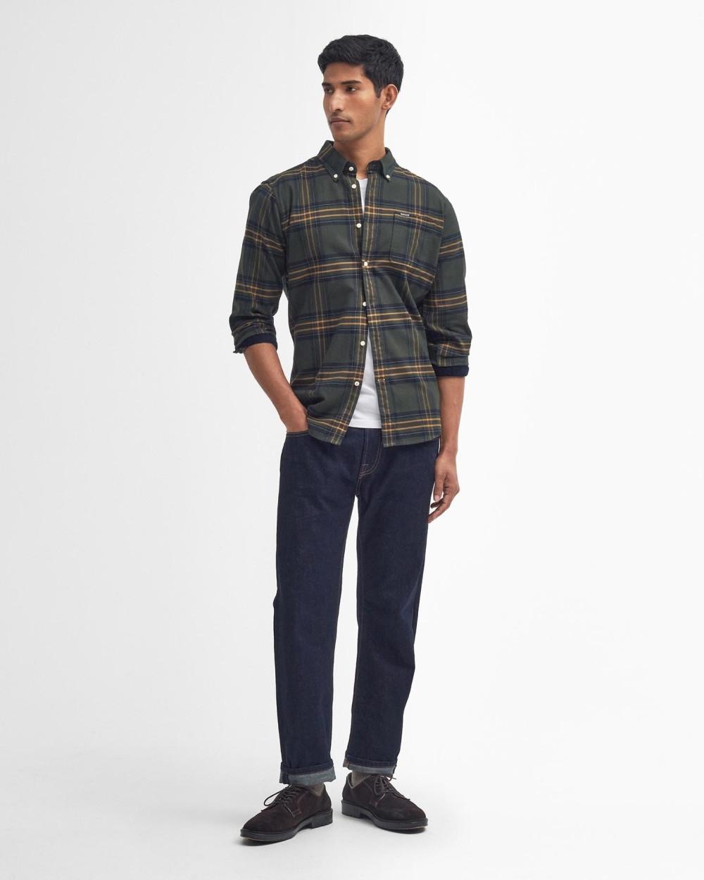 Camicia Portdown in cotone caldo MSH5035 OL51 BARBOUR 