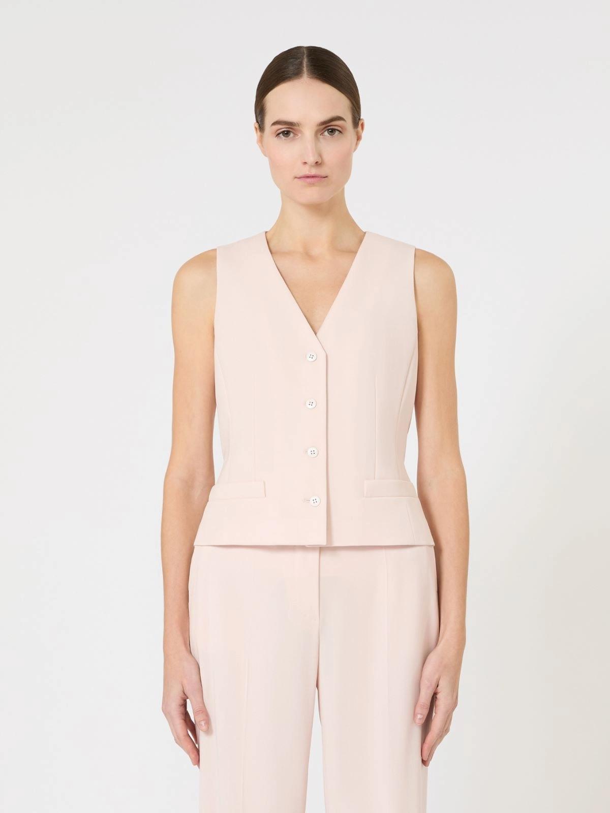 MSTMADIA<BR/>Gilet in crêpe di lana - Rosa<BR/> MSTMADIA 047 MAX MARA STUDIO 