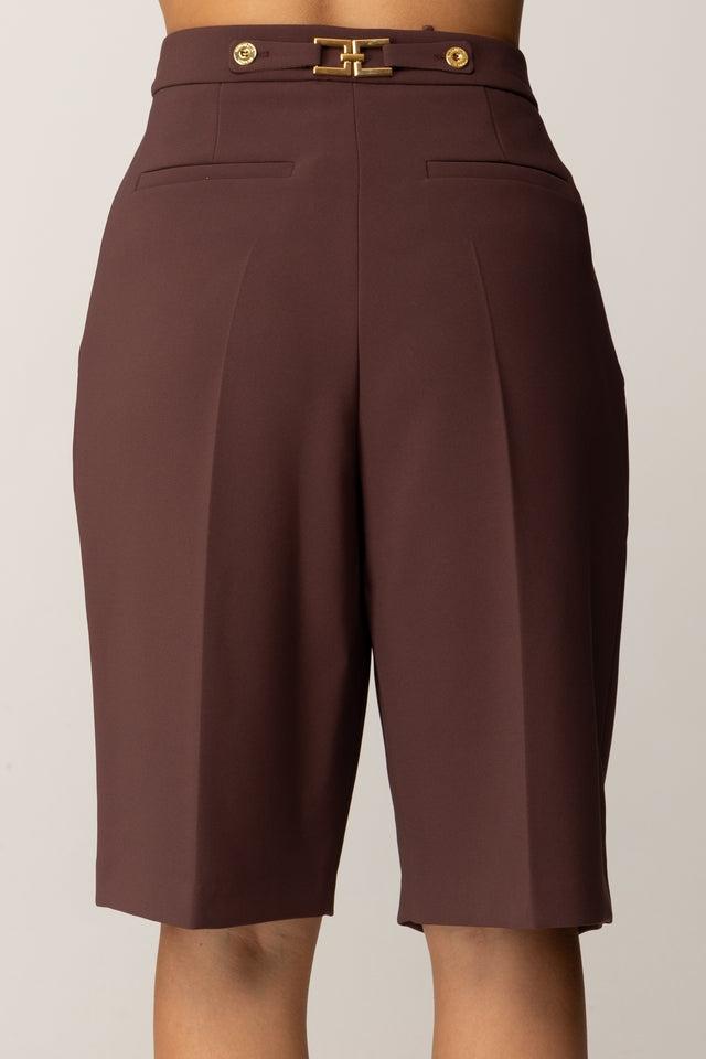 Bermuda in crêpe con accessorio gioiello PA09856E2 EA4 ELISABETTA FRANCHI 