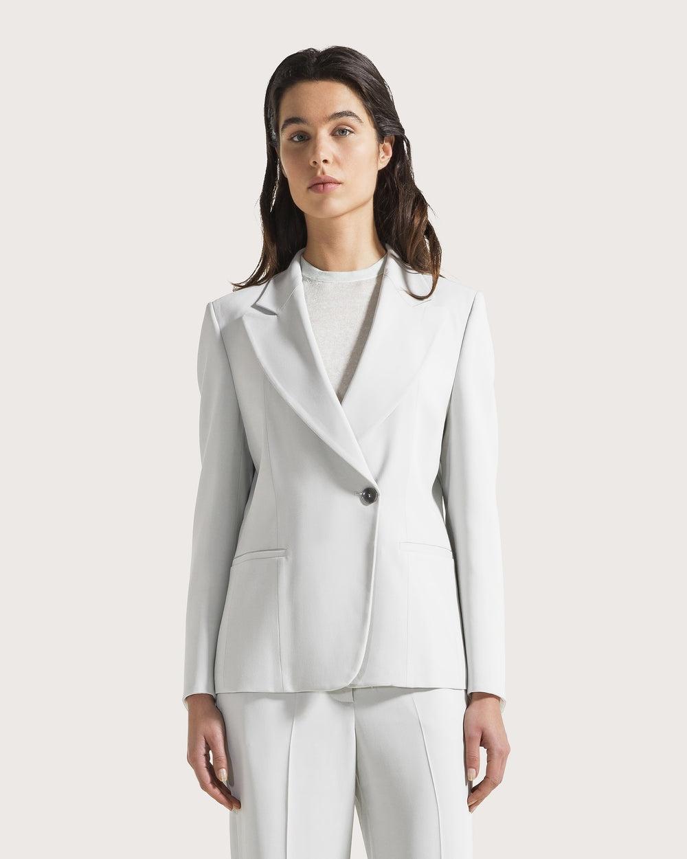 Giacca monopetto in cady crêpe viscosa<BR/> GI0922460206 902 SEVENTY 