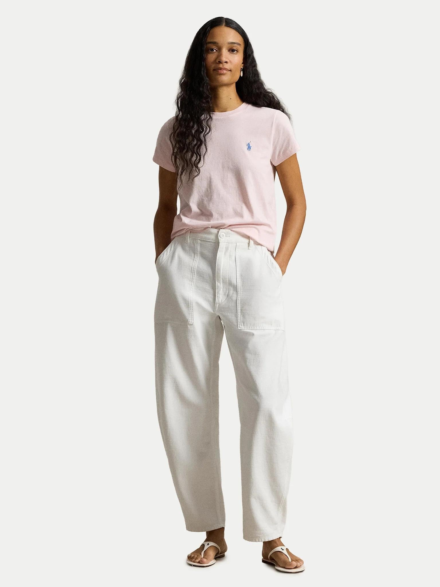 T-shirt donna in cotone classic fit 211B14605 014 RALPH LAUREN 