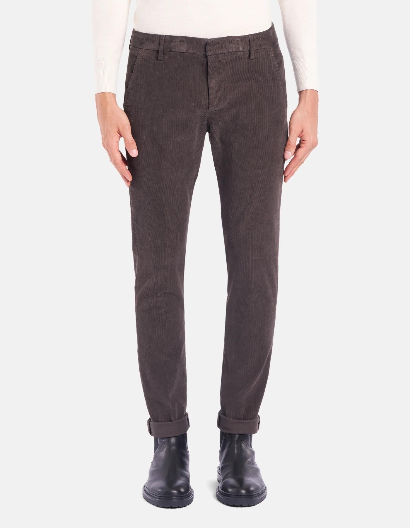 Pantaloni Gaubert slim in velluto a coste<BR/> UP235VS0028PT0 737 DONDUP 