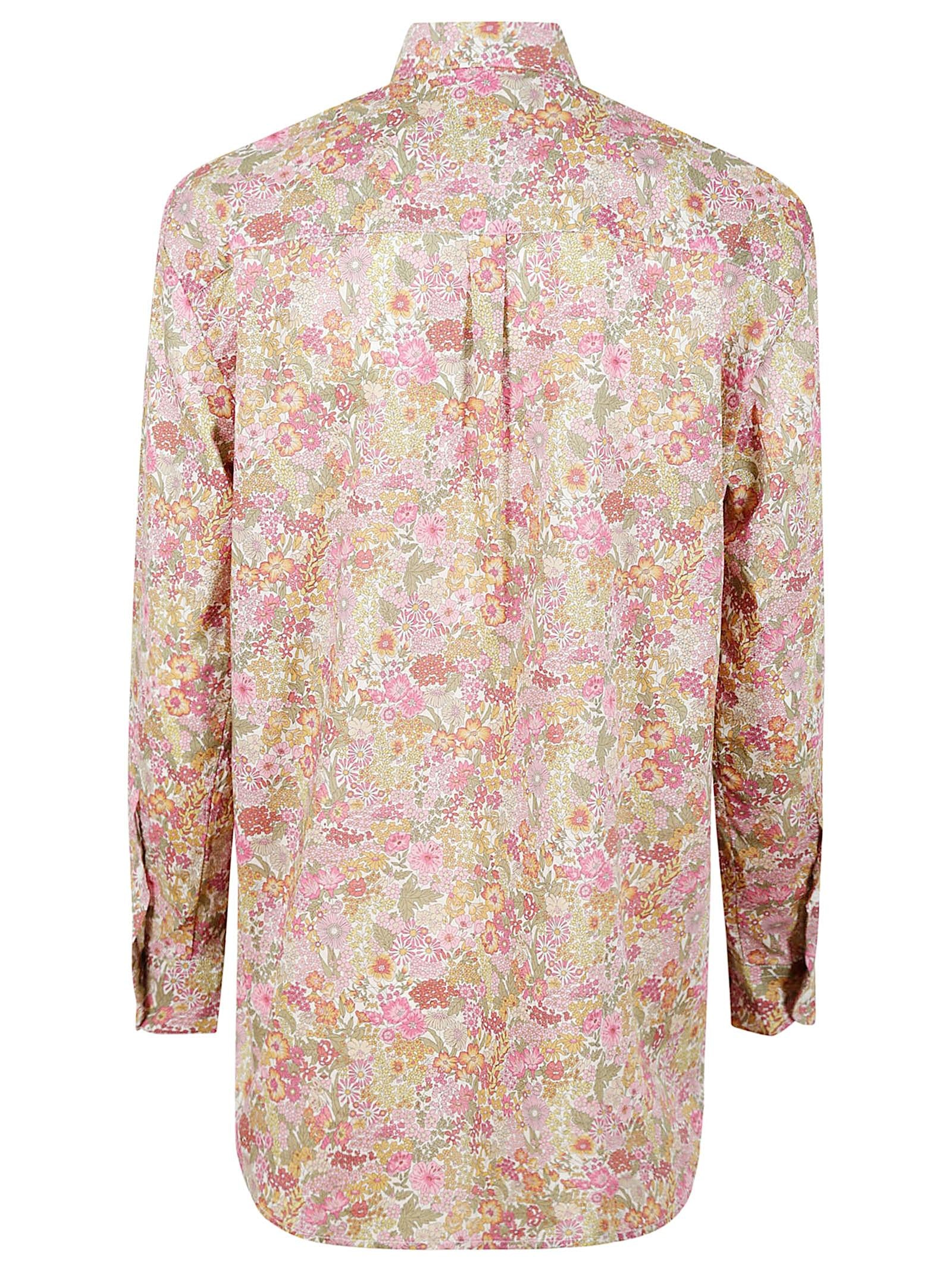Camicia Brigitte in cotone con stampa fiori Liberty