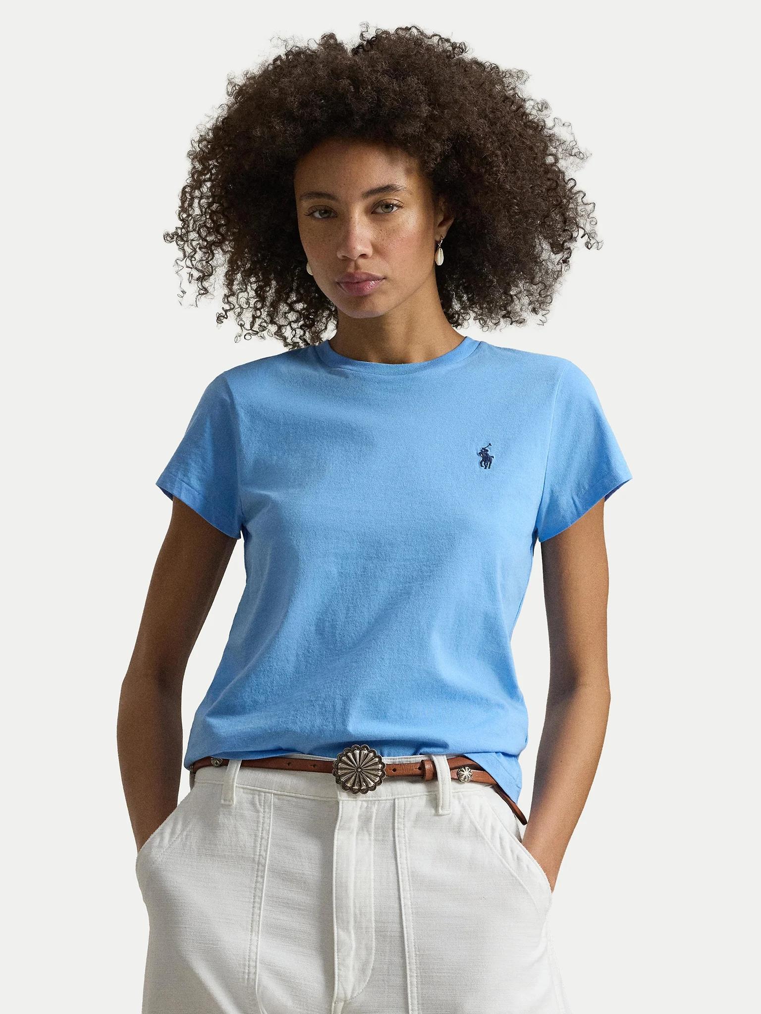 T-shirt donna in cotone classic fit 211B14605 005 RALPH LAUREN 