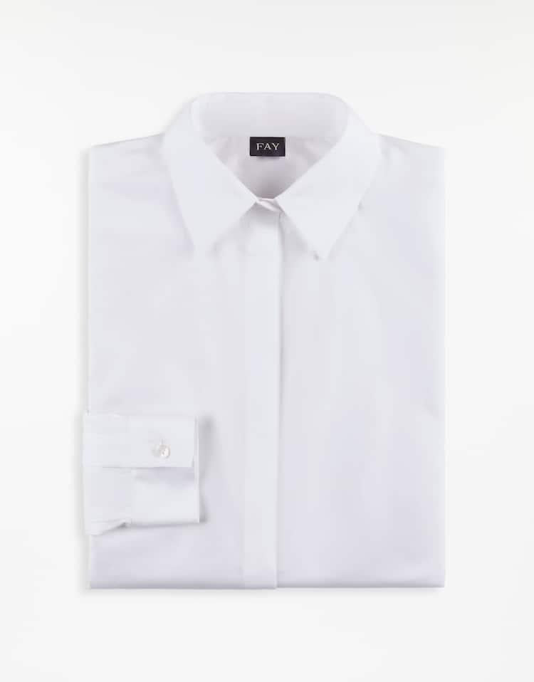Camicia donna  in cotone Stretch NCWA150565SORM B001 FAY 