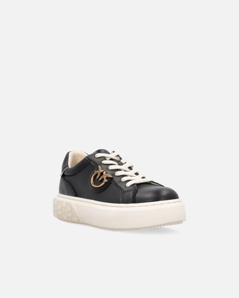 Sneakers flatform con suola alta e logo in metallo SS0003P014 ZI8 PINKO 