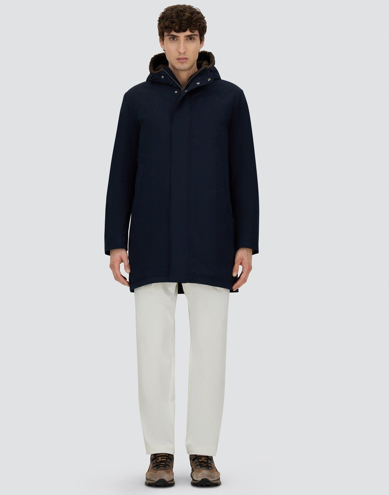 PARKA LUNGO IN PELLICCIA ECOLOGICA KEYSTONE PA000170U12343Z 9200 HERNO 
