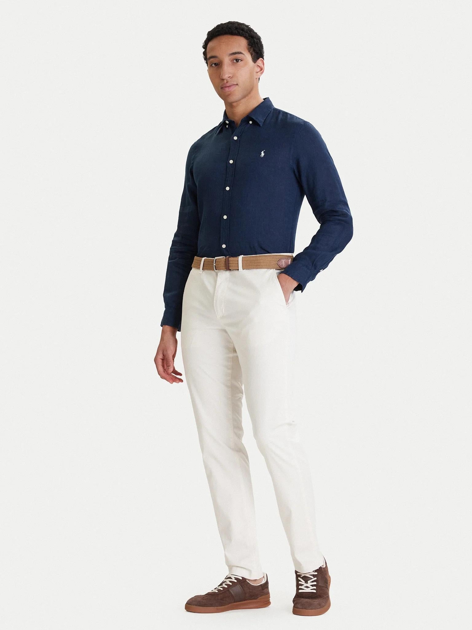 Camicia uomo in puro lino 710968915 506 RALPH LAUREN 