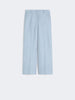 Pantalone in canvas di lino - AZZURRO