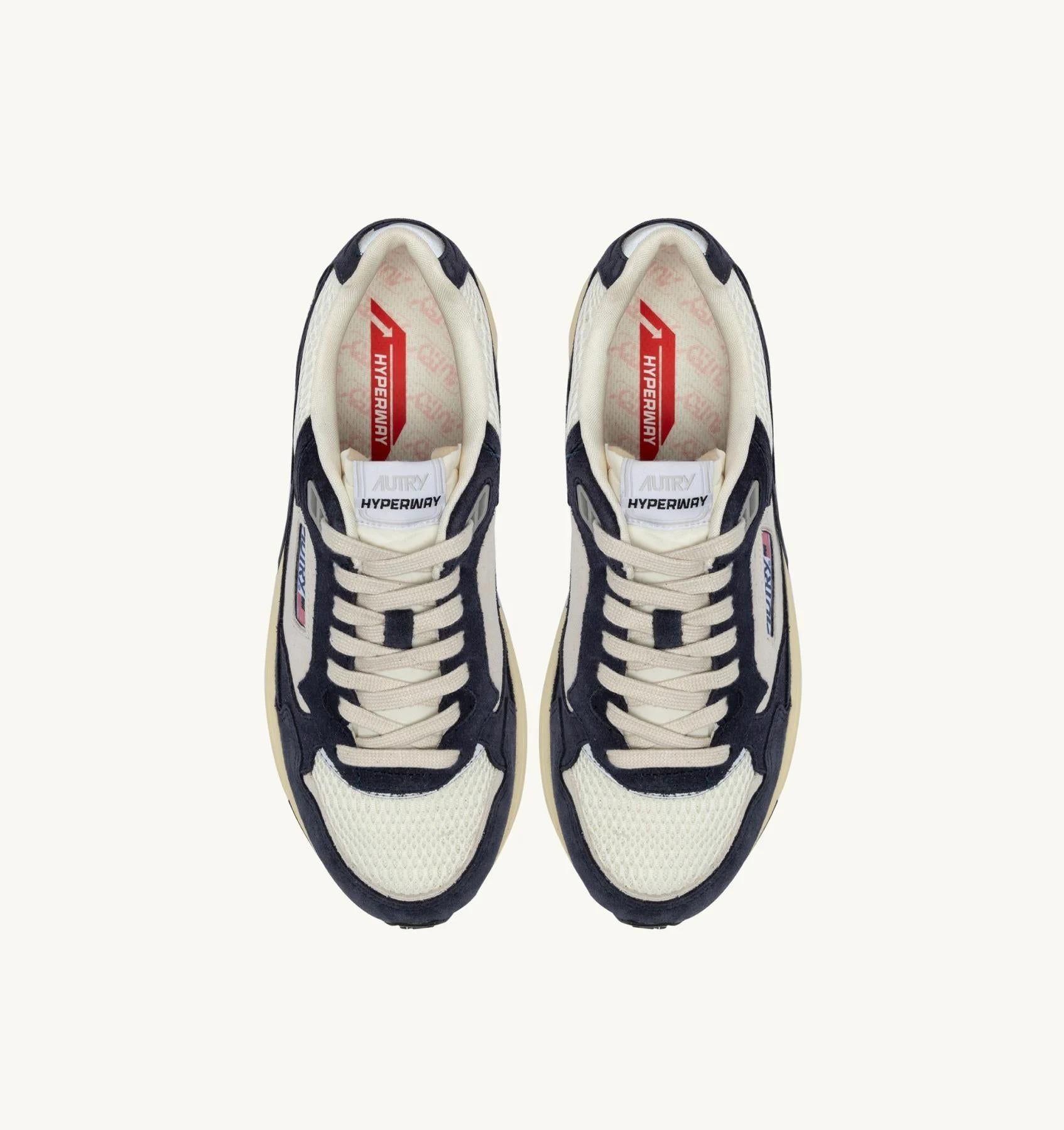 SNEAKERS HYPERWAY IN MESH E SUEDE SPACE BLUE E ARGENTO<BR/> HYLM SA06 AUTRY ACTION SHOES 