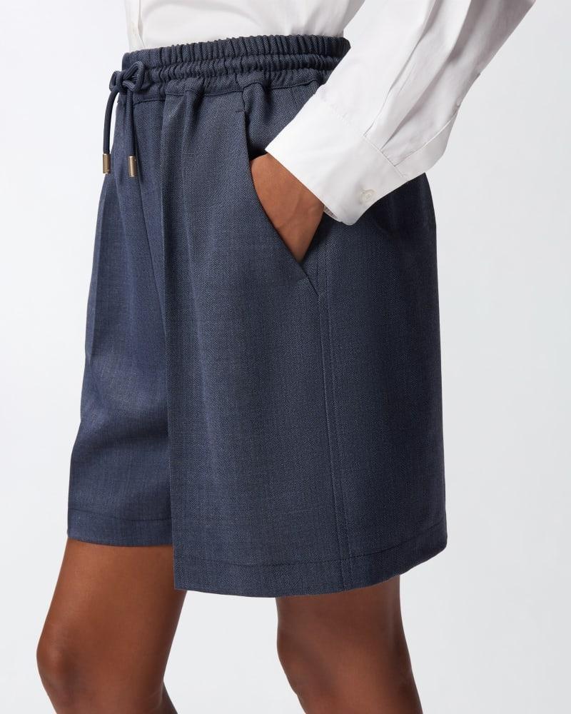 scarola Pantaloncini shorts in lana armaturata 105742A2SN G07 PINKO 