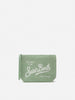 Pochette Aline in lino verde salvia tinta unita