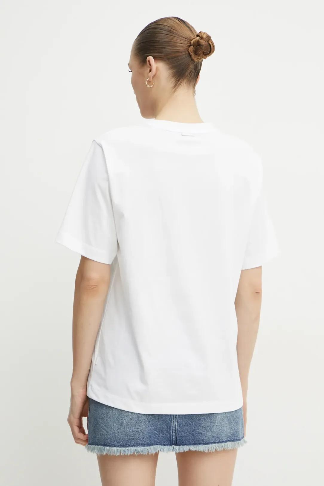 T-shirt con logo goffrato