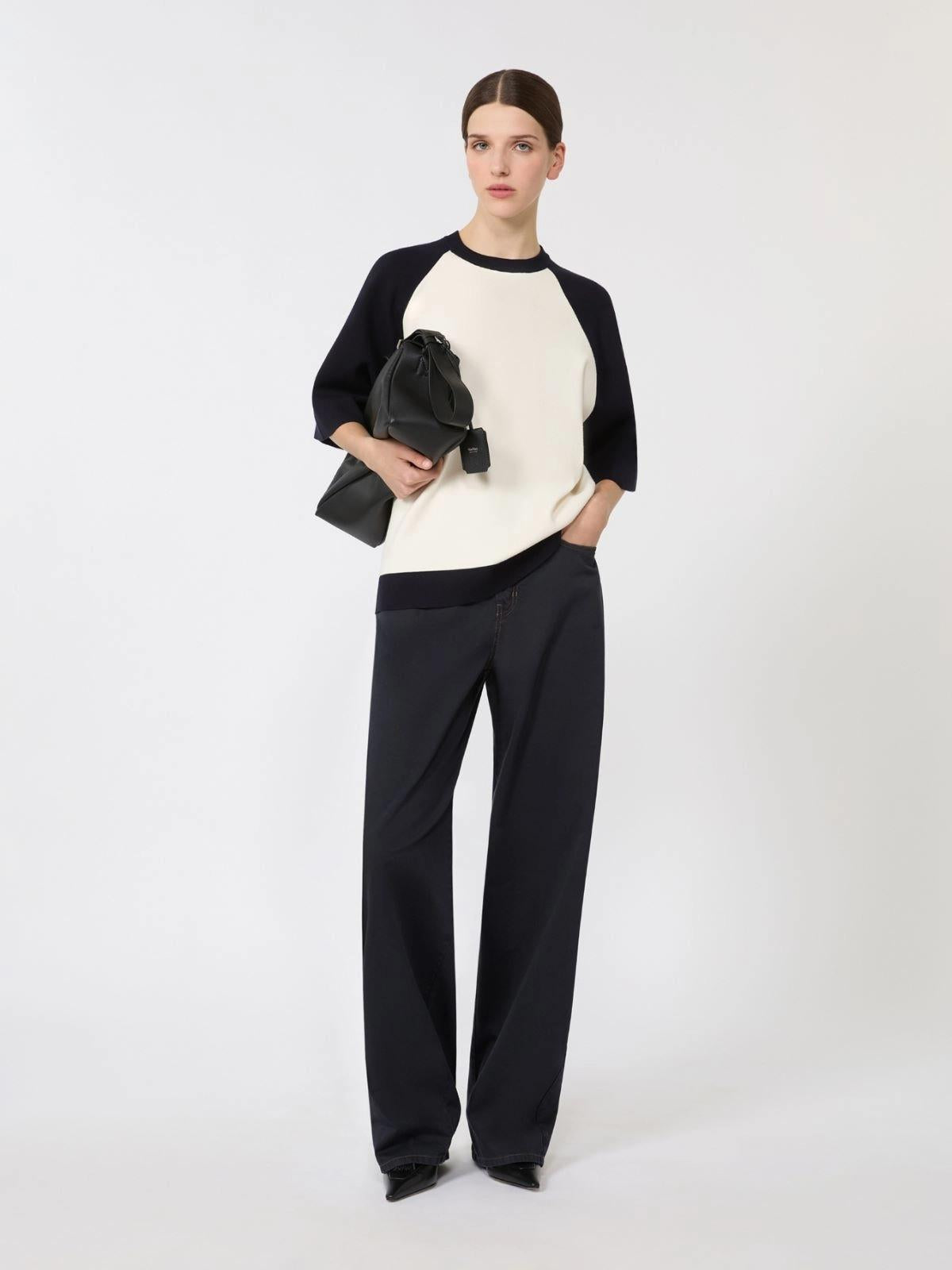 MSTVELO<BR/>Maglia boxy in viscosa stretch MSTVELO 012 MAX MARA STUDIO 