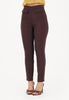 Pantaloni in doppio crêpe stretch con logo ricamato