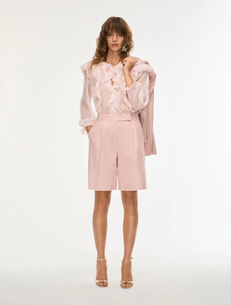 BERMUDA SHORTS IN MISTO LINO IBLCOCCOLE 002 IBLUES 