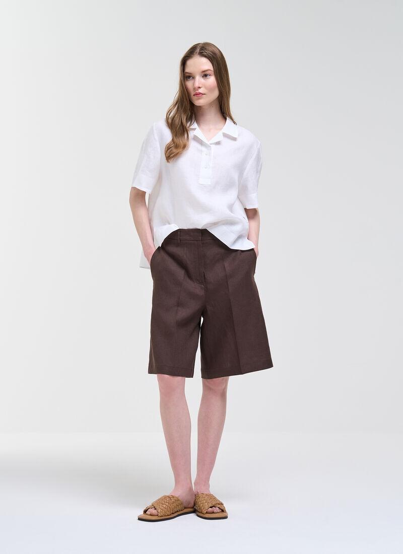 Camicia relaxed in lino<BR/> 84365AW 001 COLMAR 