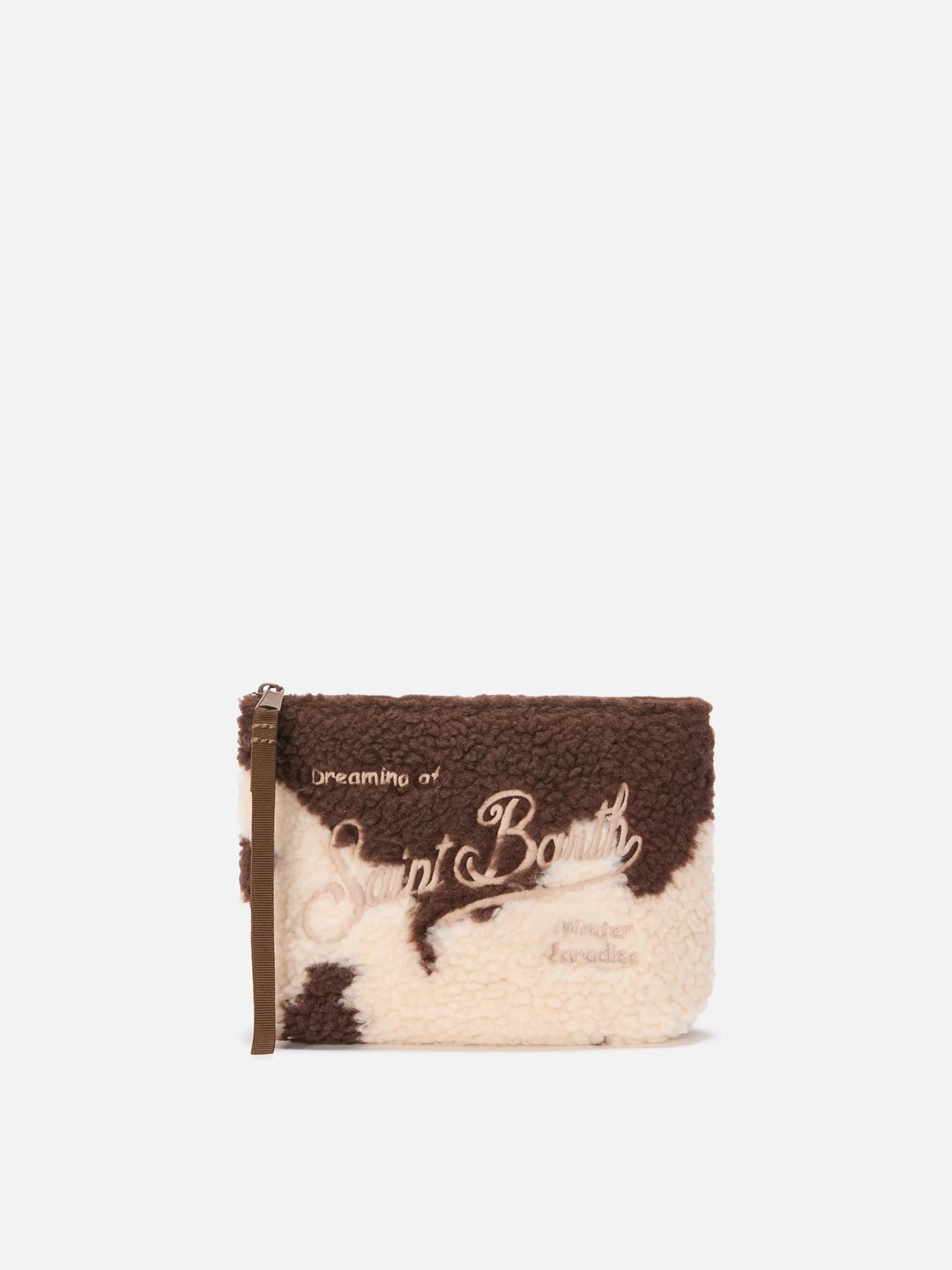 Pochette Aline Teddy in sherpa muccato ALI0023 00286I MC2 SAINT BARTH 