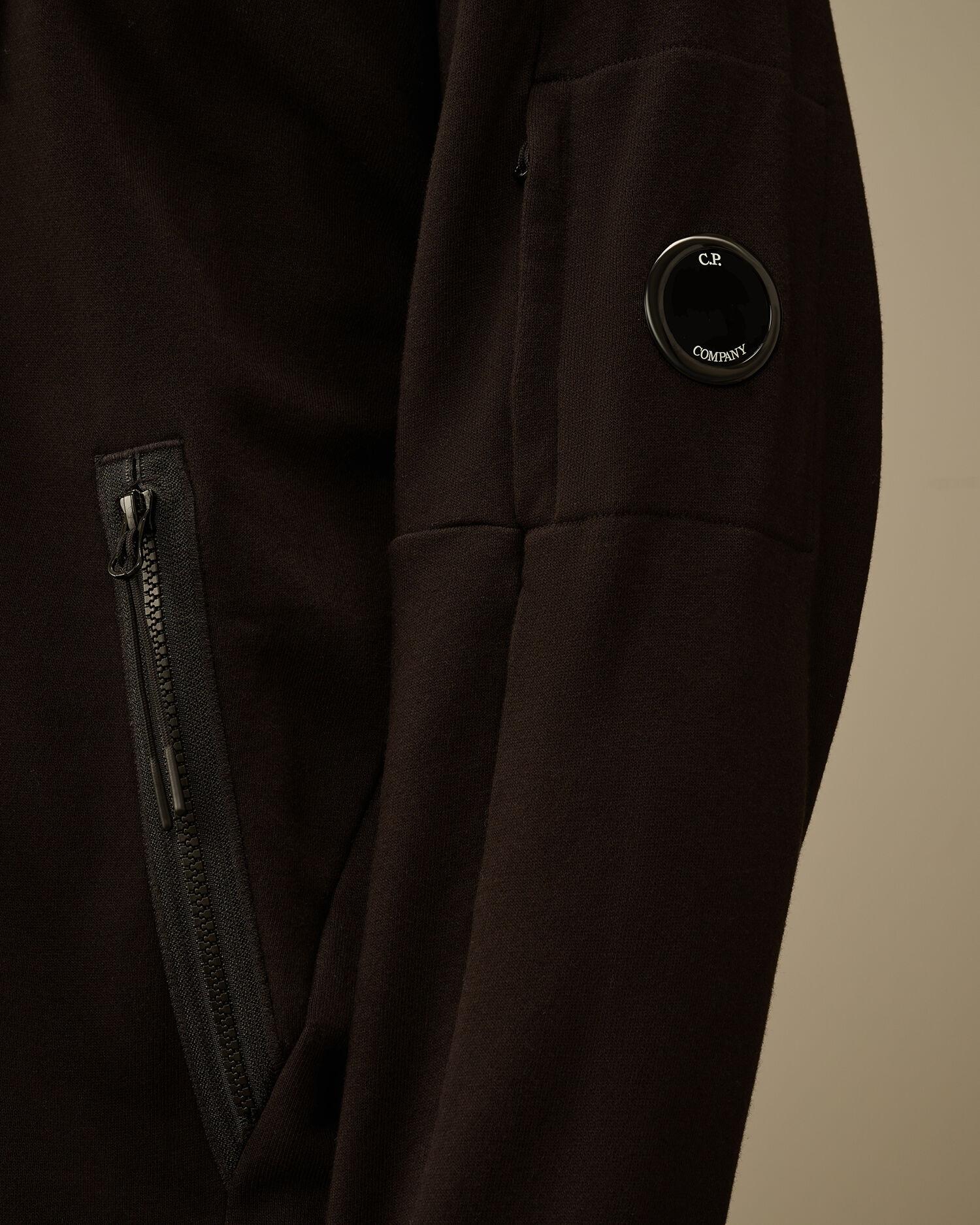 Diagonal Raised Fleece Hooded Full Zip Sweatshirt<BR/> CMSS716A 999 C.P. COMPANY 