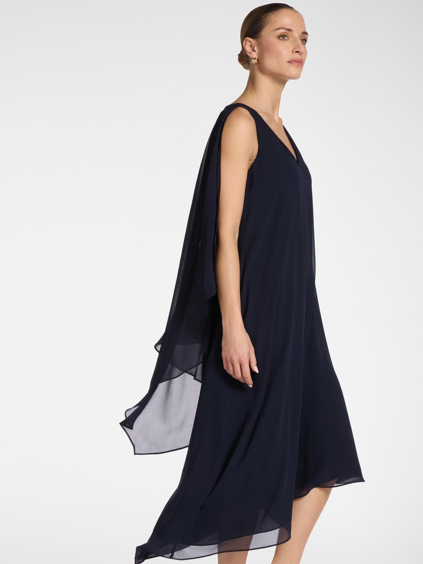 Abito lungo in georgette<BR/> 7072P100299N 34 ELENA MIRO 