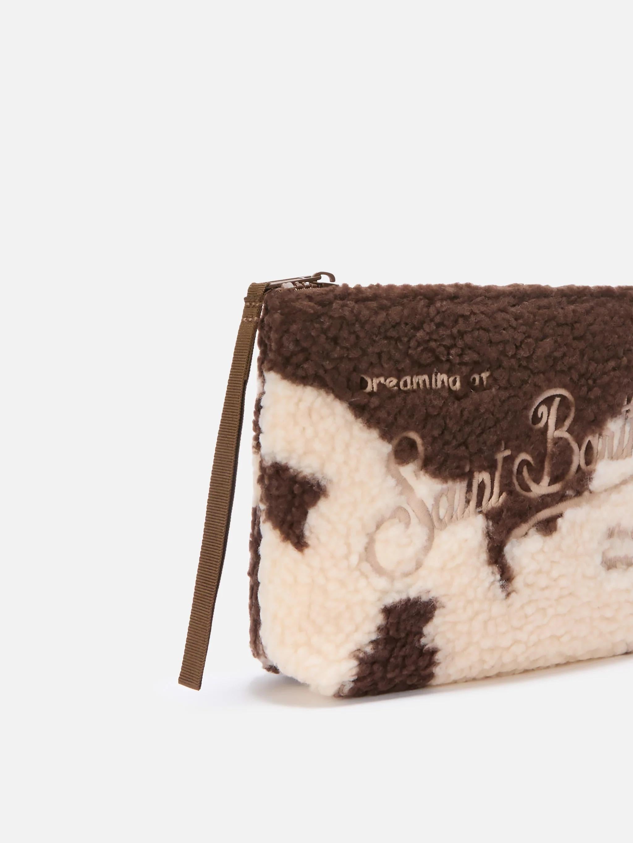 Pochette Aline Teddy in sherpa muccato ALI0023 00286I MC2 SAINT BARTH 