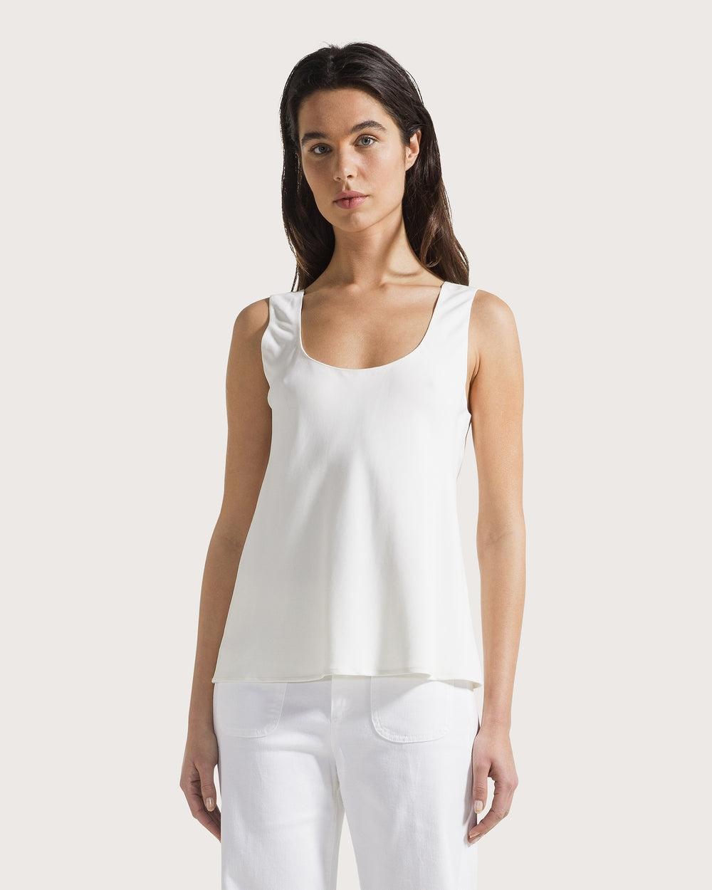Top canotta in cady crêpe viscosa<BR/> TO0200460206 002 SEVENTY 
