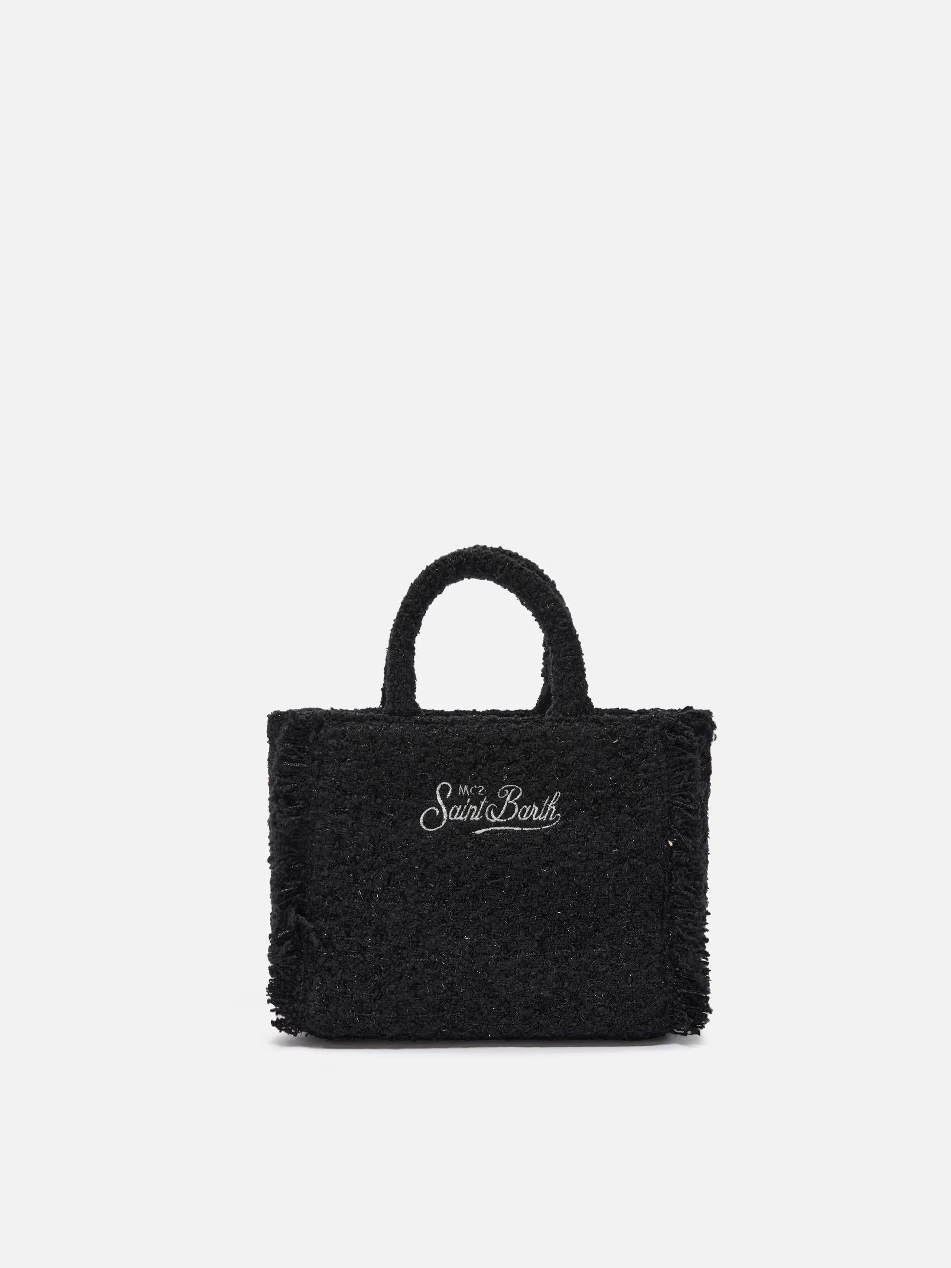 Borsa a mano Vanity Mini Tweed nera<BR/> VAMI026 00207I MC2 SAINT BARTH 