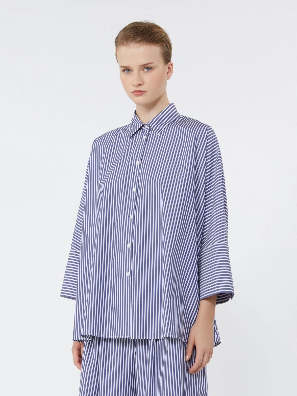 Camicia over in popeline di cotone - Blu<BR/> WKDHUDSON 045 WEEKEND 