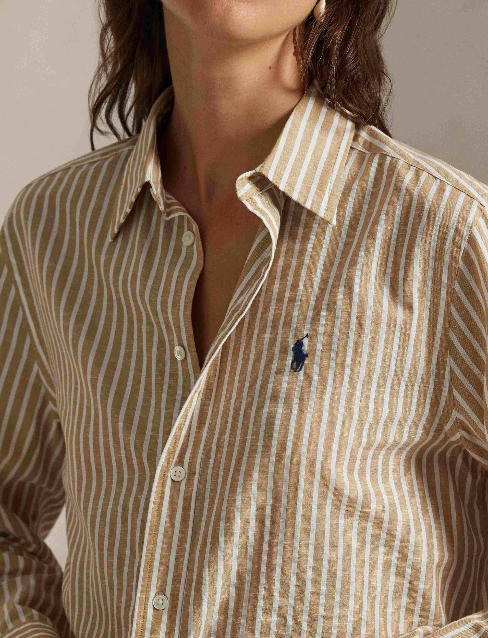 Camicia in cotone e lino 211971514 501 RALPH LAUREN 