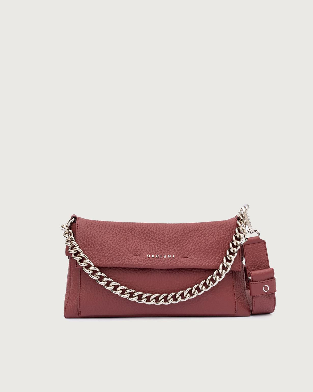 Borsa donna in pelle  con tracolla e catena Missy Longuette