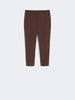 Pantalone slim fit in cotone stretch - CIOCCOLATO