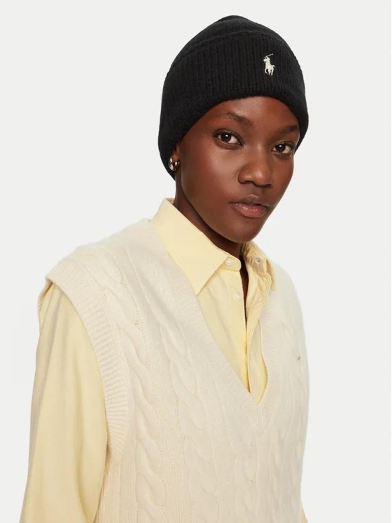 Cappello da donna Ralph Lauren in lana con logo 455954355 007 RALPH LAUREN 