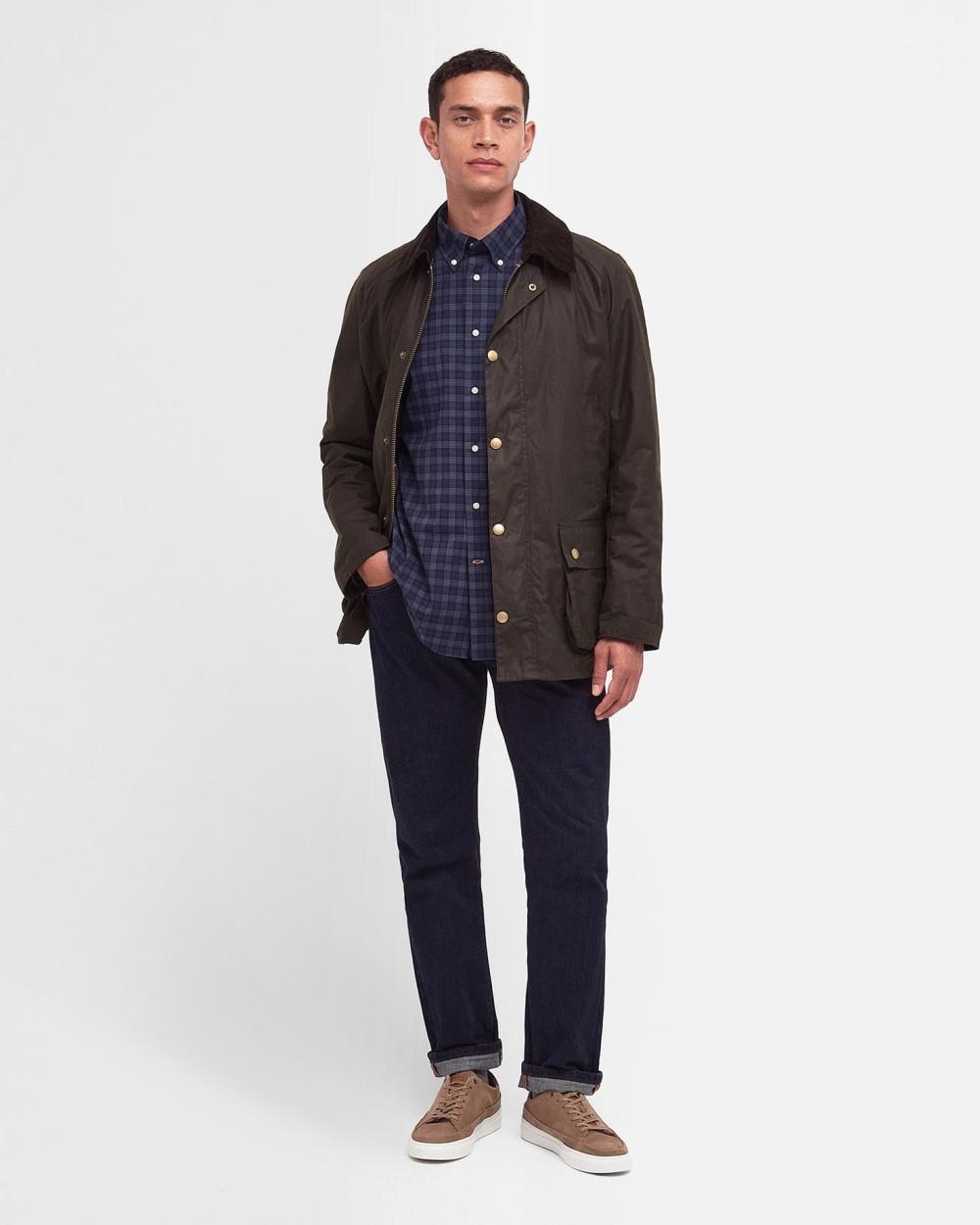 Giacca in cotone cerato Ashby MWX0339 OL71 BARBOUR 
