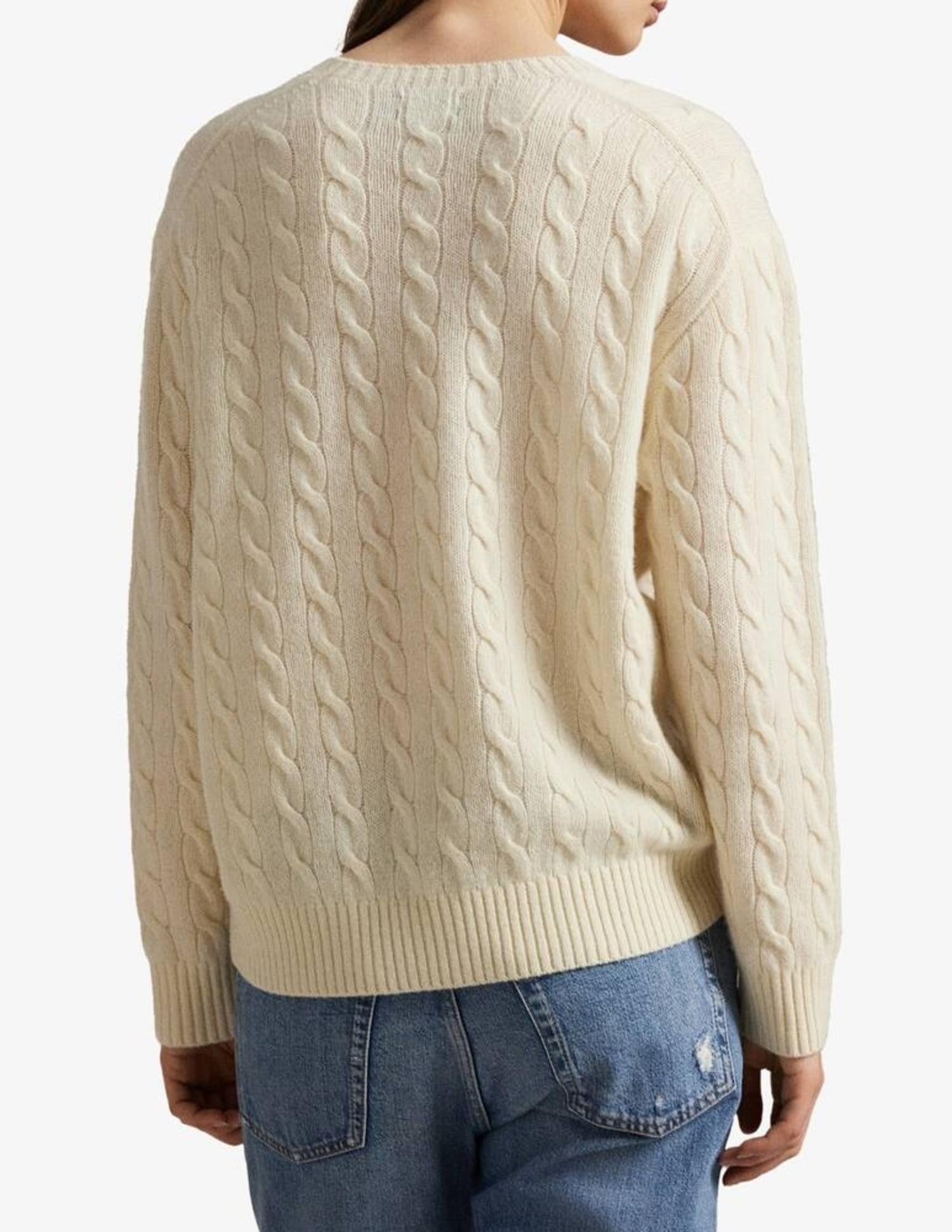 Maglia in misto lana cashmere a trecce 211971865 001 RALPH LAUREN 