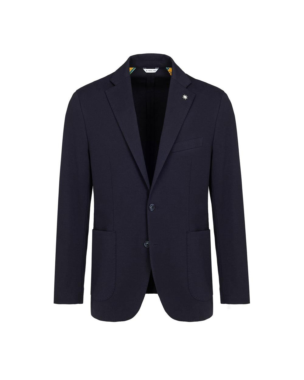 giacca nuvola punto milano stretch blu<BR/> 3832G2728MC253272 89 MANUEL RITZ 
