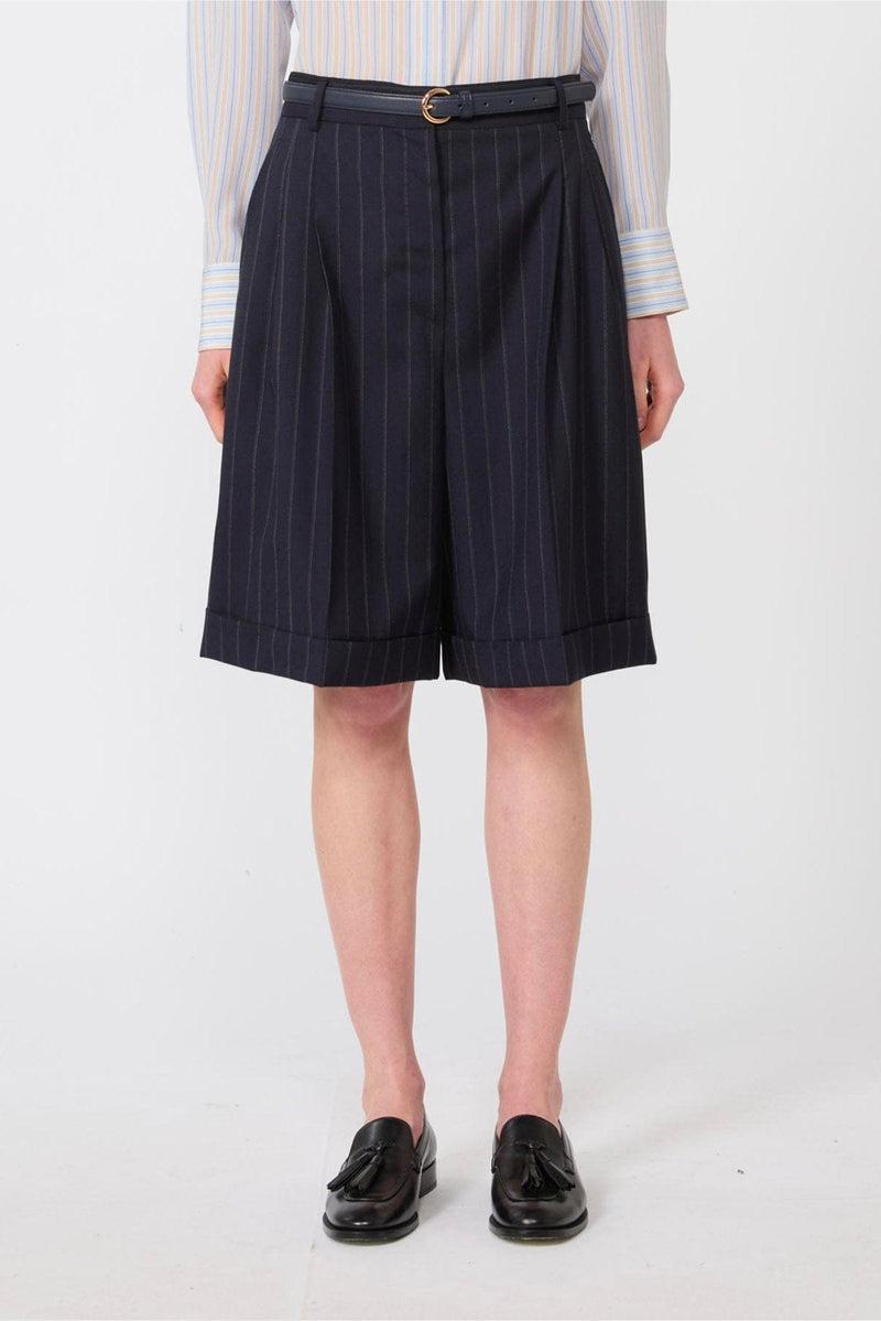 MSTERE<BR/>Pantaloni corti gessati MSTERE 001 MAX MARA STUDIO 