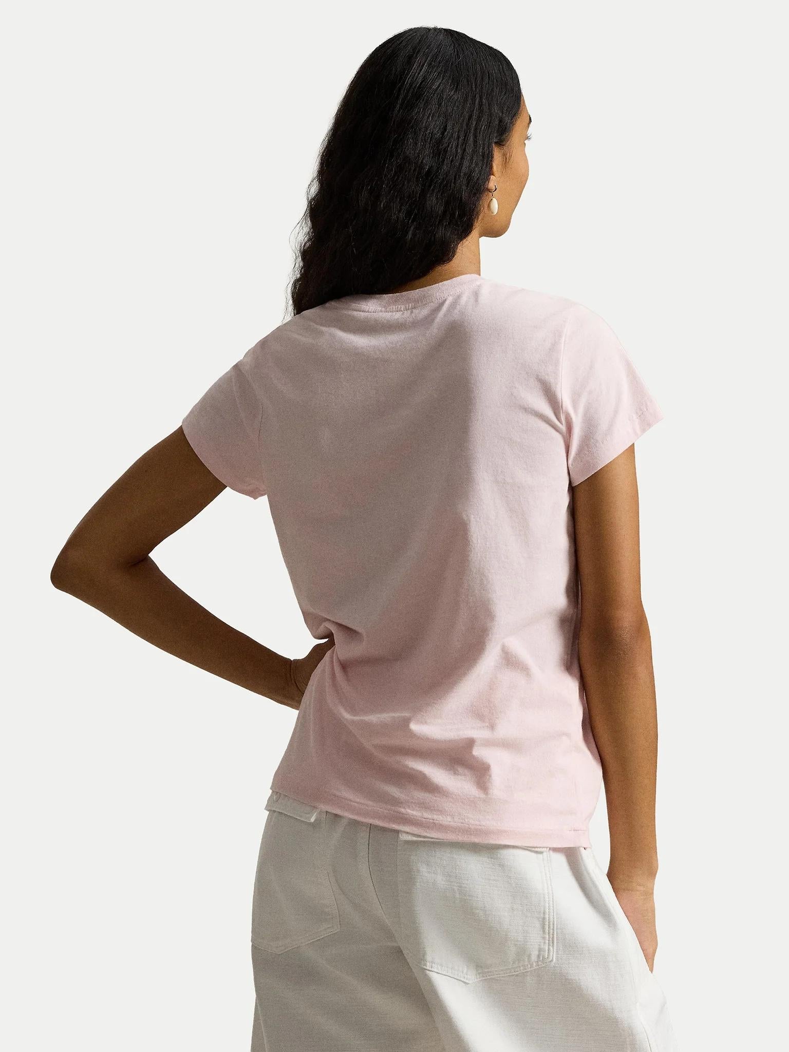 T-shirt donna in cotone classic fit 211B14605 014 RALPH LAUREN 