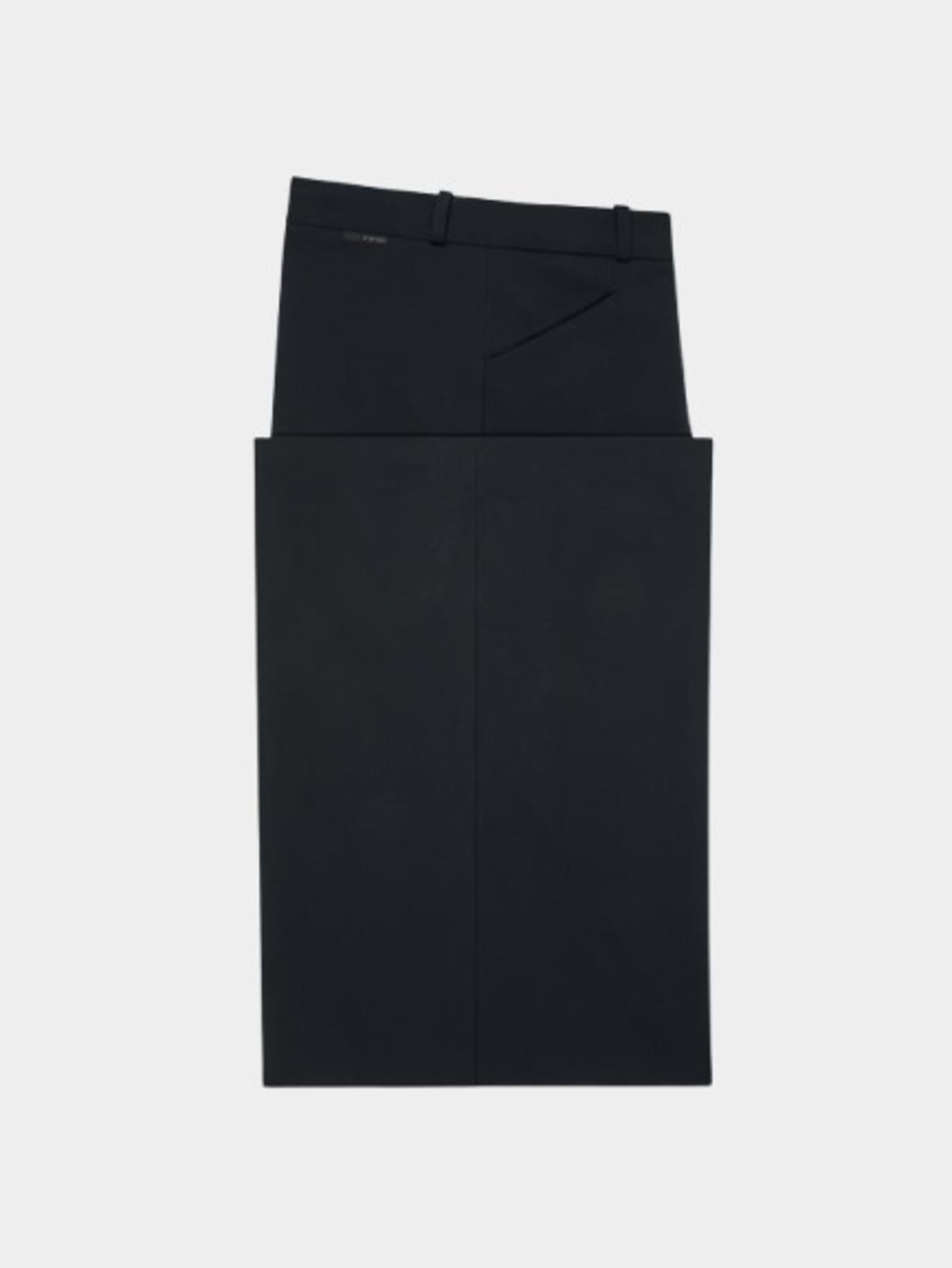 Pantaloni donna in tessuto tecnico gamba larga
