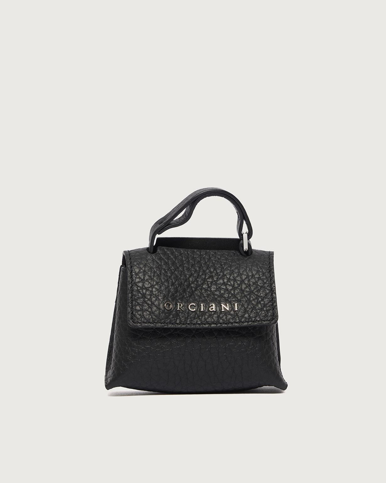 Charm Mini Sveva Soft in pelle<BR/> CHA023SOF NERO ORCIANI 