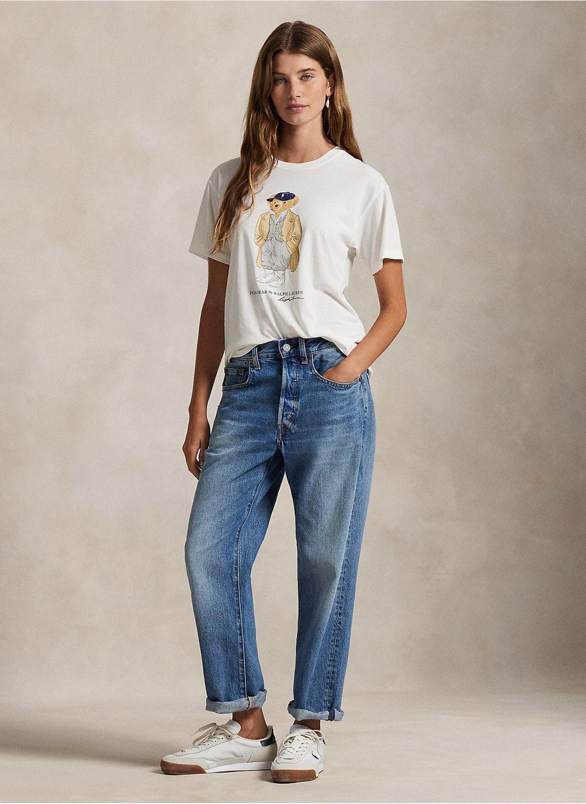 T-shirt in puro cotone con stampa bear 211971752 001 RALPH LAUREN 
